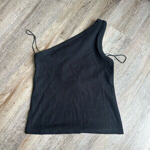 & Other Stories Black One-Shoulder Top New M